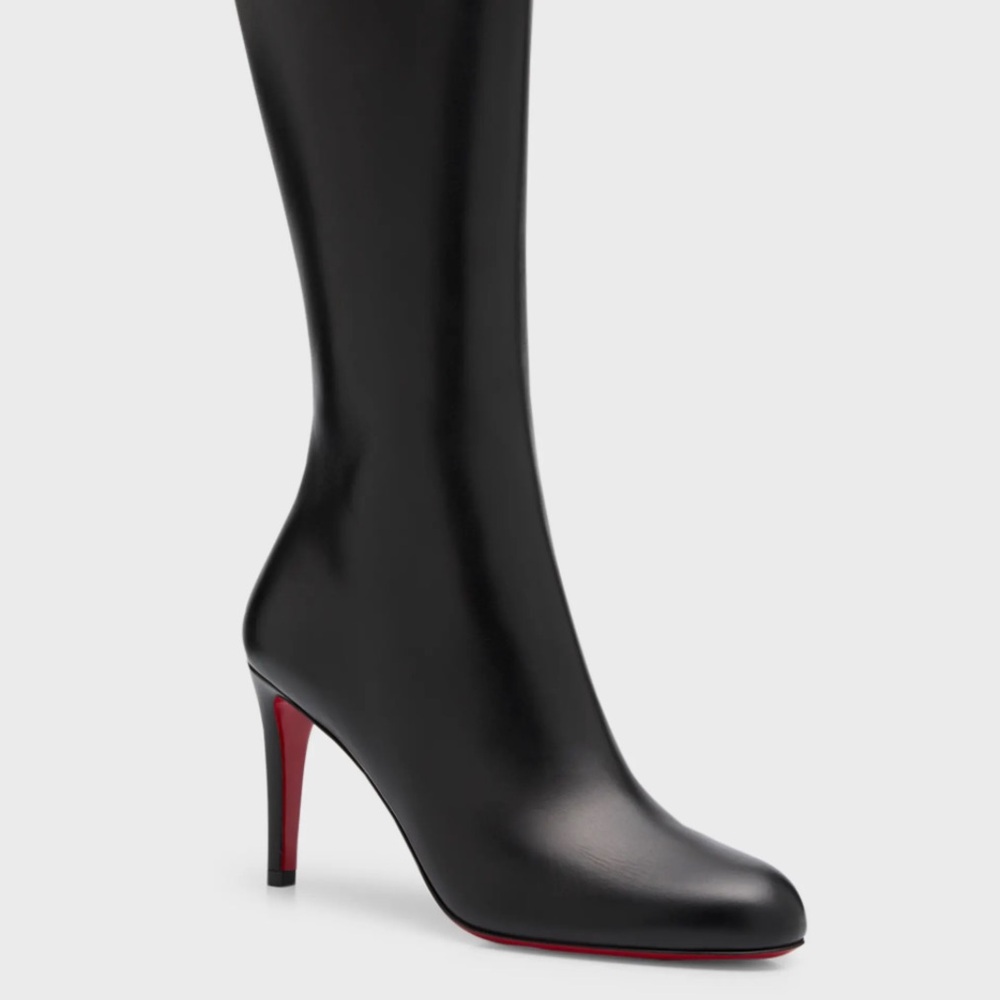 christian louboutin GIOVANNINA 70 RODANNO knee high black boots